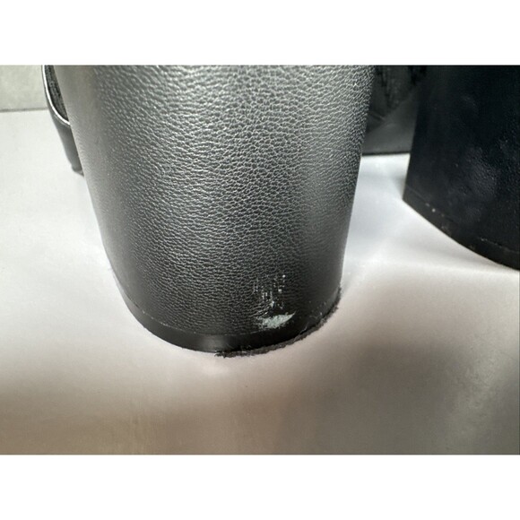 Vince‎ Camuto DIANDRA Black Leather Sock Bootie Chunky Heel Pull On Boot Sz 7 M - Picture 6 of 12